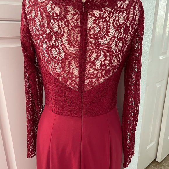 Vivian Diamond Dressy Collection Burgundy Gown - Picture 7 of 11